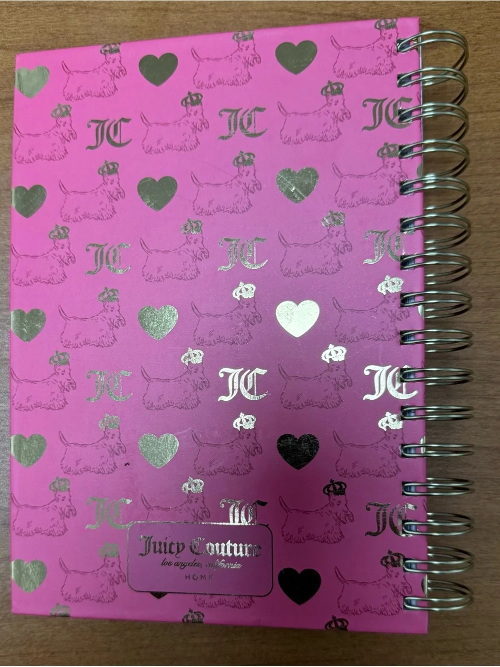 Juicy Couture Gold and Pink Heart Pen Spiral Journal Set